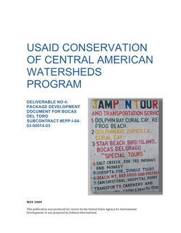 Usaid Conservation of Central American Watersheds Program