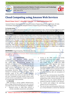Cloud Computing Using Amazon Web Services