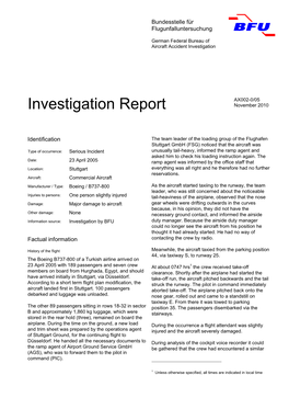 Investigation Report November 2010