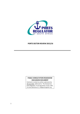 Port Sector Review 2015