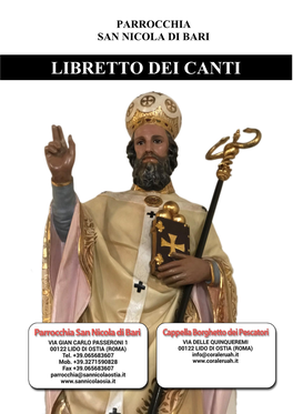 Libretto Dei Canti Di San Nicola