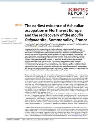 The Earliest Evidence of Acheulian Occupation in Northwest