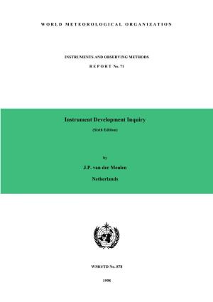 Instrument Development Inquiry (Sixth Edition)