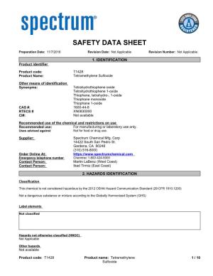 MSDS Contains All of the Information Required by the CPR
