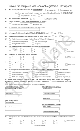 Survey Kit Template for Race Or Registered Participants