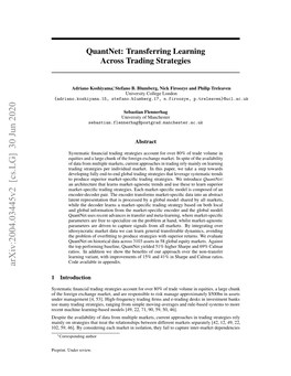 Quantnet: Transferring Learning Across Trading Strategies