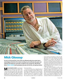 Mick Glossop