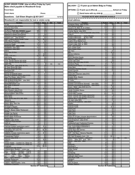 Scrip Order Form