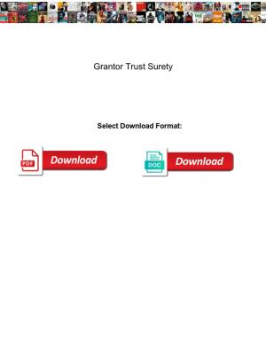 Grantor Trust Surety