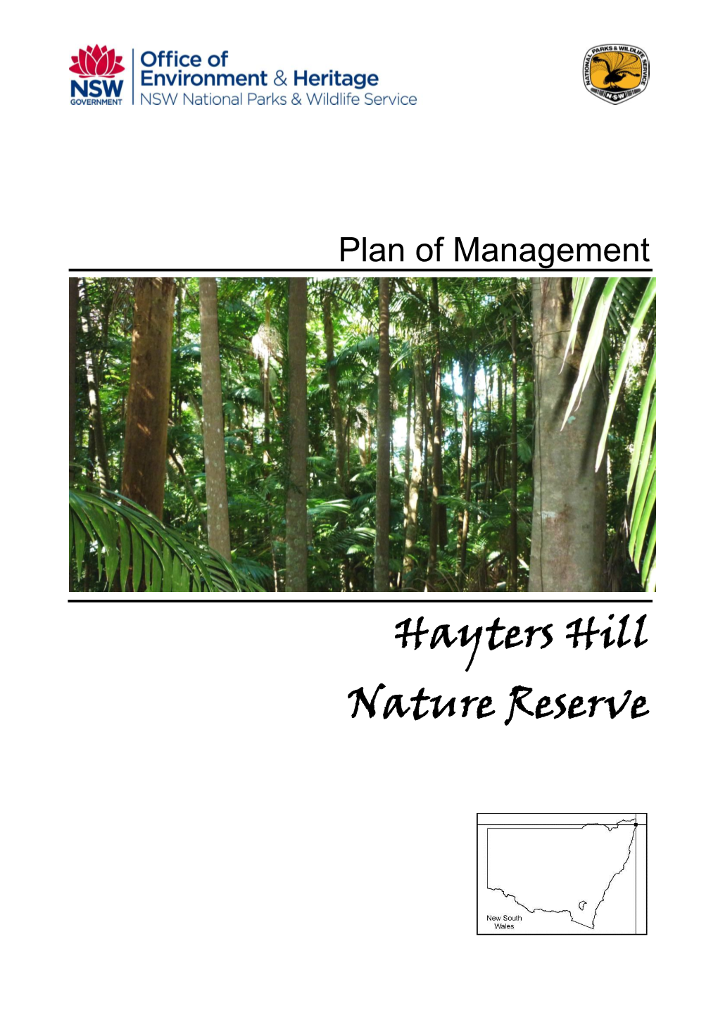 Hayters Hill Nature Reserve Plan of Management