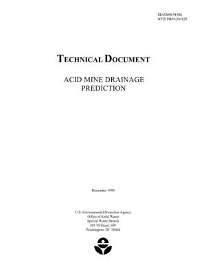 Technical Document: Acid Mine Drainage Prediction