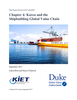 Chapter 4: Korea and the Shipbuilding Global Value Chain