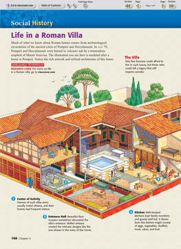 Life in a Roman Villa Much of What We Know About Roman Homes Comes from Archaeological Excavations of the Ancient Cities of Pompeii and Herculaneum
