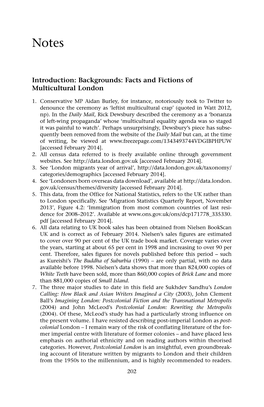 Introduction: Backgrounds: Facts and Fictions of Multicultural London