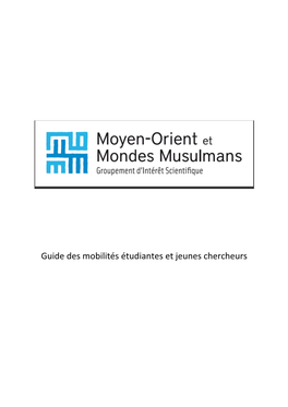 Guide Des Mobilités Étudiantes Et Jeunes Chercheurs