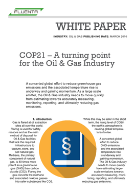 COP21 a Turning Point for the Oil and Gas Industry