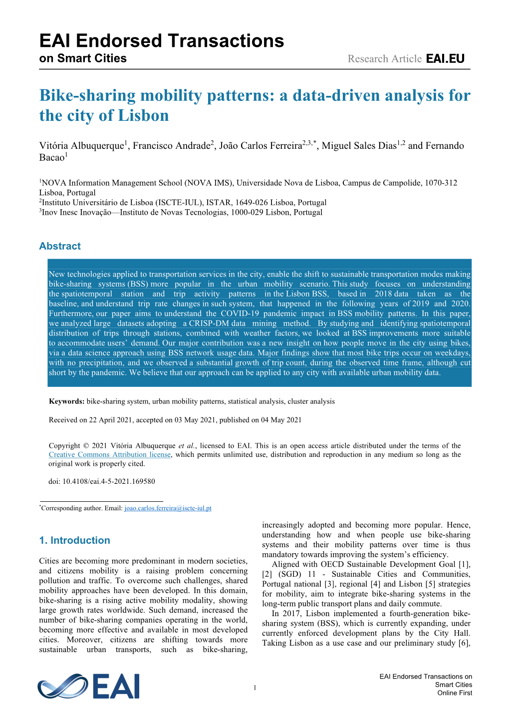 Bike-Sharing Mobility Patterns: a Data-Driven Analysis for the City of Lisbon