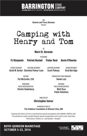 Camping with Henry and Tom by Mark St
