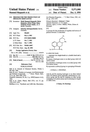 United States Patent (19) 11 Patent Number: 5,371,000 Hummel-Maquardt Et Al