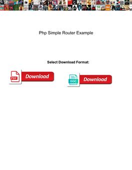 Php Simple Router Example