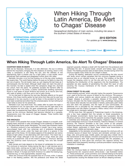 When Hiking Through Latin America, Be Alert to Chagas' Disease