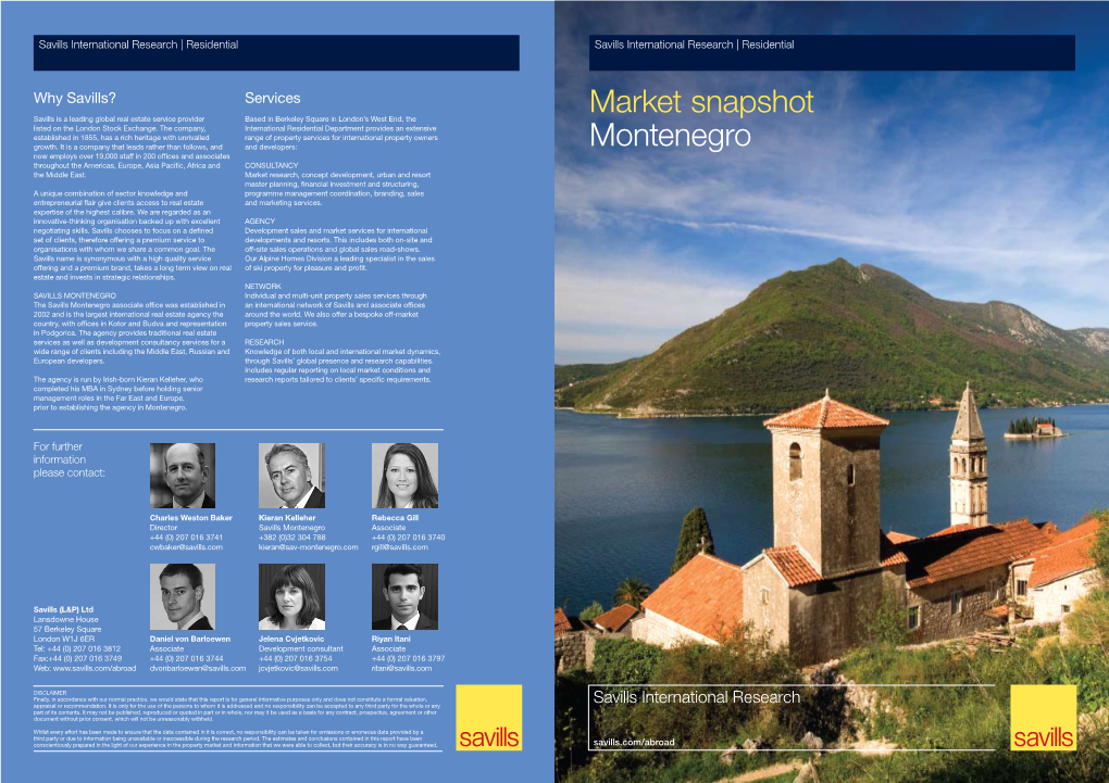 Market Snapshot Montenegro