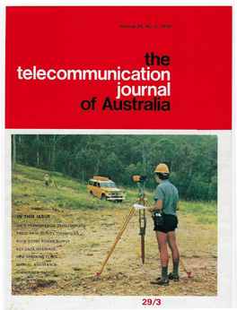 The Telecommunication Journal of Australia Vol 29 No 3 1979