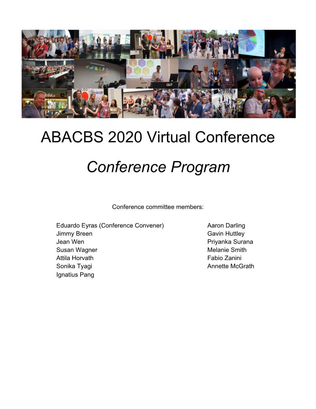 ABACBS 2020 Virtual Conference Conference Program