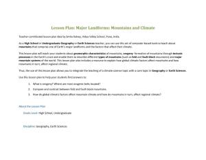 Lesson Plan: Major Landforms: Mountains and Climate