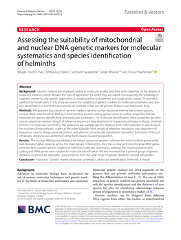Assessing the Suitability of Mitochondrial and Nuclear DNA