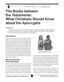 The Books Between the Testaments: What Christians Should Know About the Apocrypha