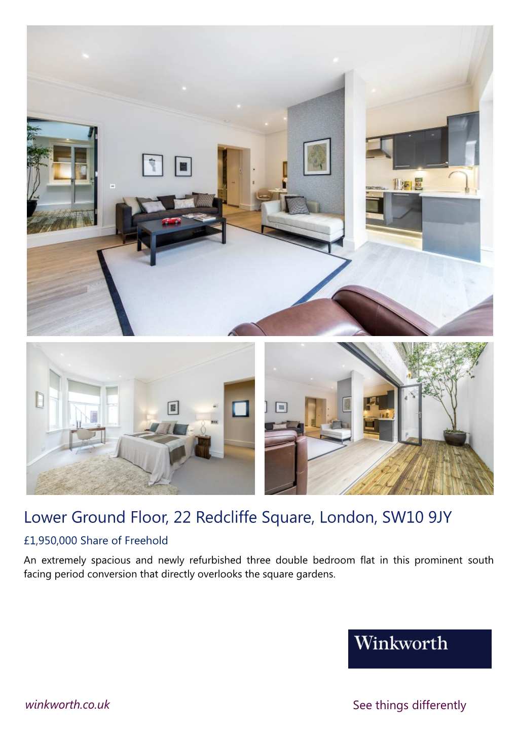 Lower Ground Floor, 22 Redcliffe Square, London, SW10