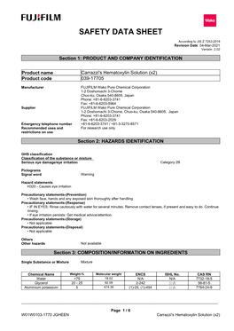 Safety Data Sheet