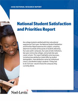 National Student Satisfaction and Priorities Report 2008