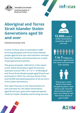 Aboriginal and Torres Strait Islander Stolen Generations Aged 50 and Over Demographic Characteristics