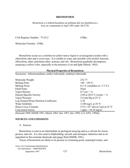 1997-11-12 Bromoform As Federal Hazardous Air Pollutant