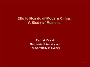 Ethnic Mosaic of Modern China: a Study of Muslims