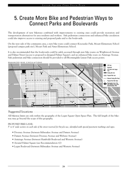 5. Create More Bike and Pedestrian Ways to Connect Parks and Boulevards