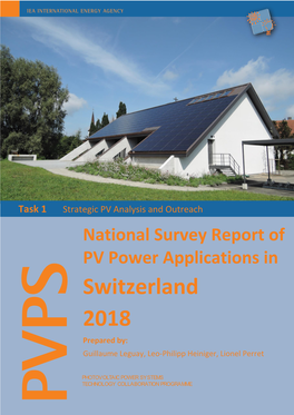 National Survey Report of PV Power Applications in Switzerland