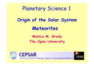 Planetary Science 1
