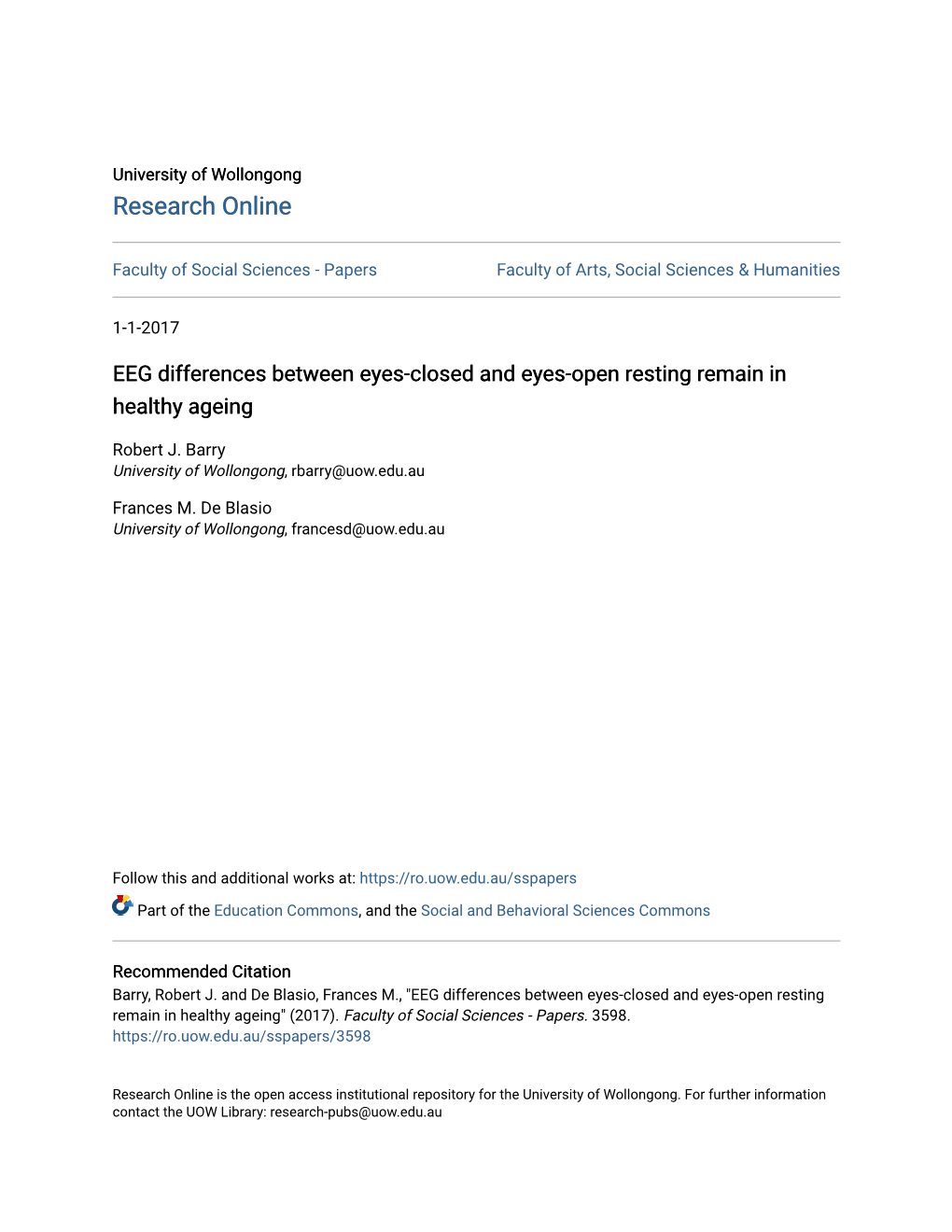 EEG Differences Between Eyes-Closed and Eyes-Open Resting Remain in Healthy Ageing