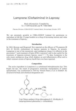 Lamprene (Clofazimine) in Leprosy