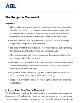 The Boogaloo Movement