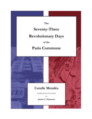 Seventy-Three Revolutionary Days Paris Commune