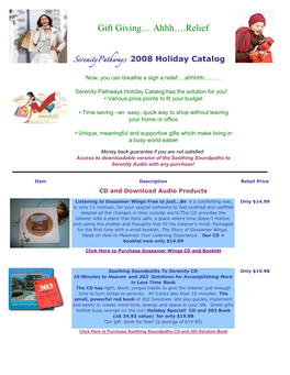 Holiday Catalog 2008