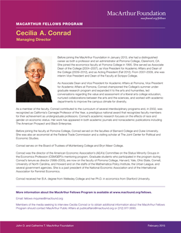 Cecilia A. Conrad Managing Director