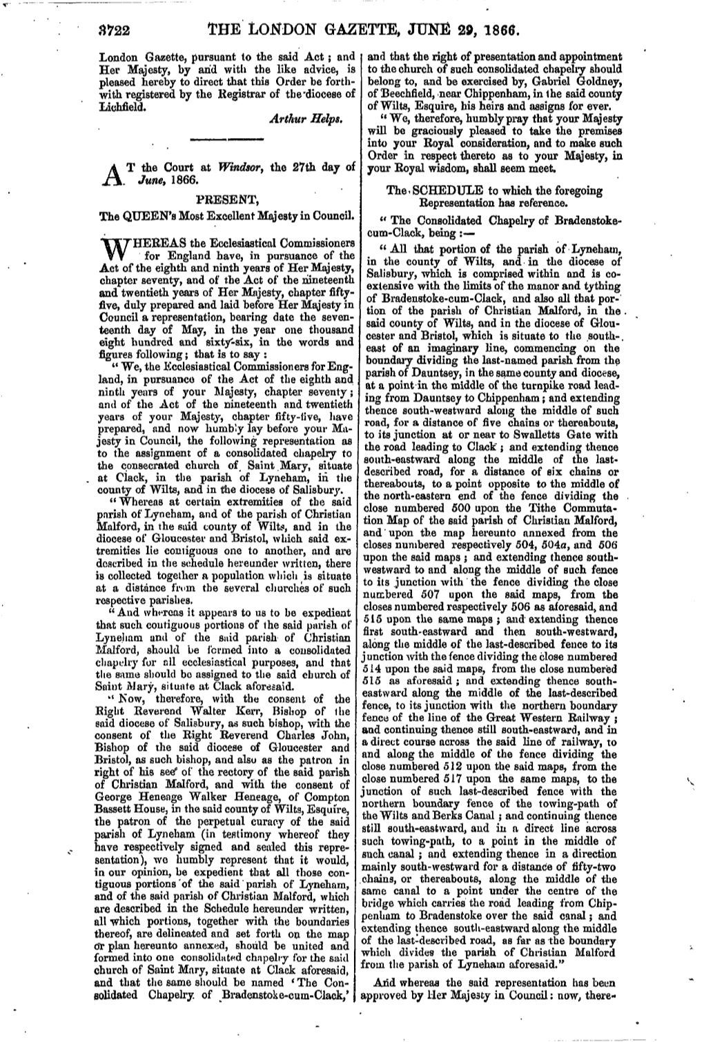 The London Gazette, June 29, 1866