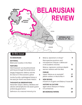 Belarusian Studies in the West David Marples