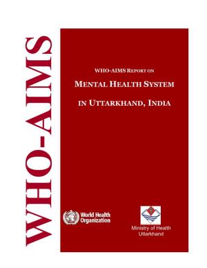 Aims Report on Mental Health System in Uttarkhand, India