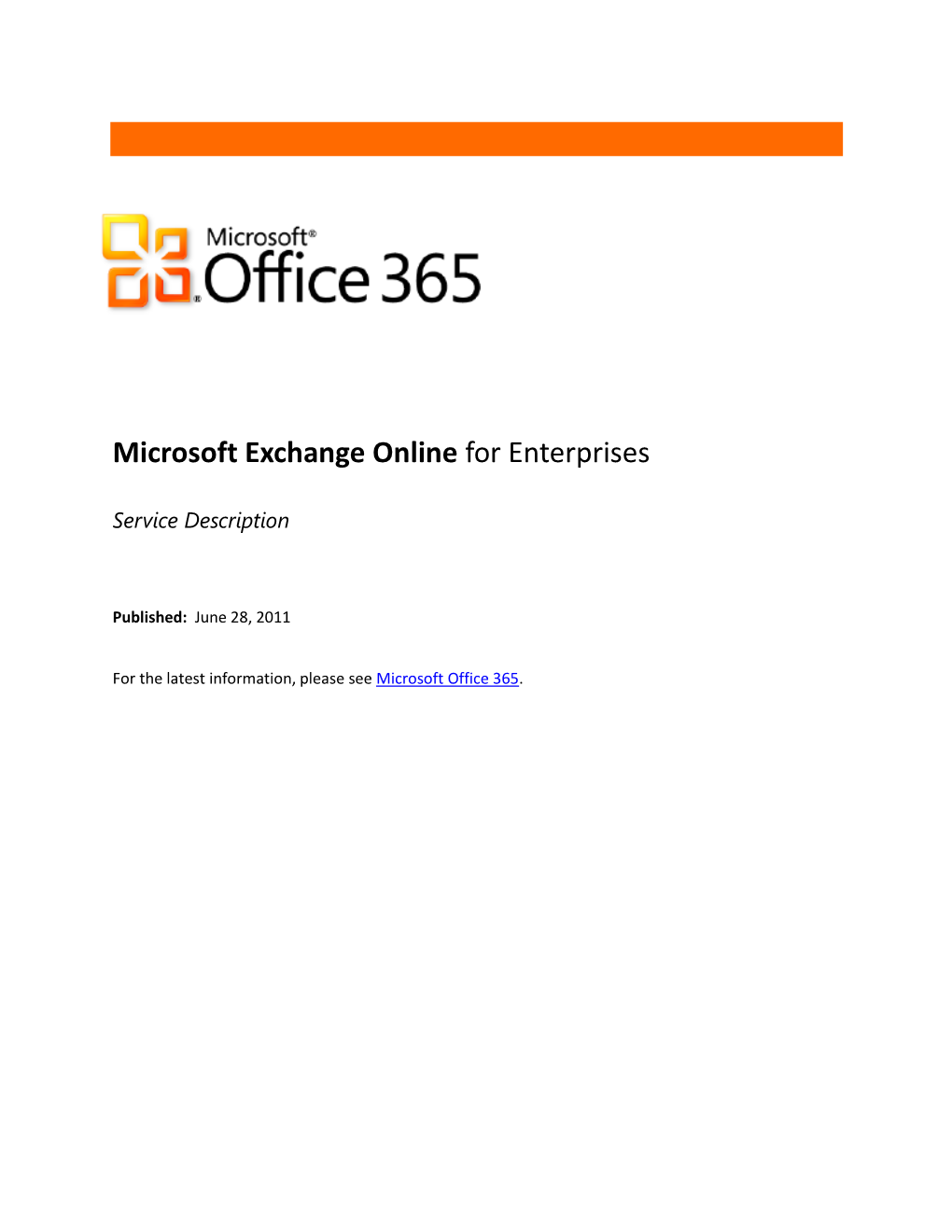 Microsoft Exchange Online for Enterprises